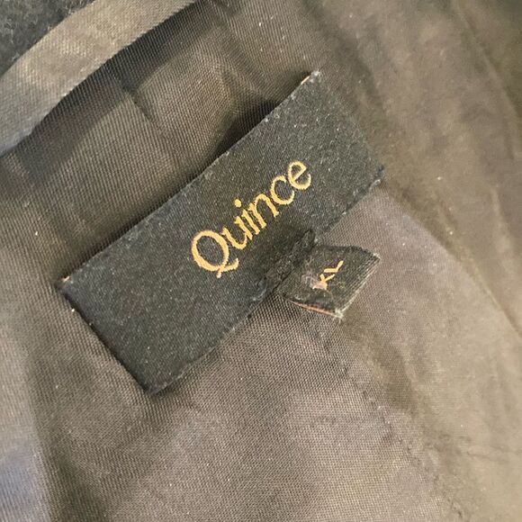 Quince Italian Wool Cocoon Coat Black Jacket Cardigan Size XL - Picture 6 of 13